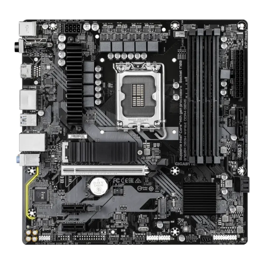 Gigabyte Motherboard B760M DS3H WIFI6E DDR4 GEN5 For INTEL 12th | 13th | 14th Gen view 2